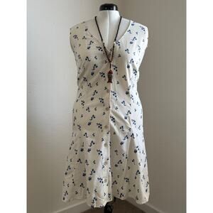 NWT XXL Button Front Sleeveless Dress with 2 Side Pockets
